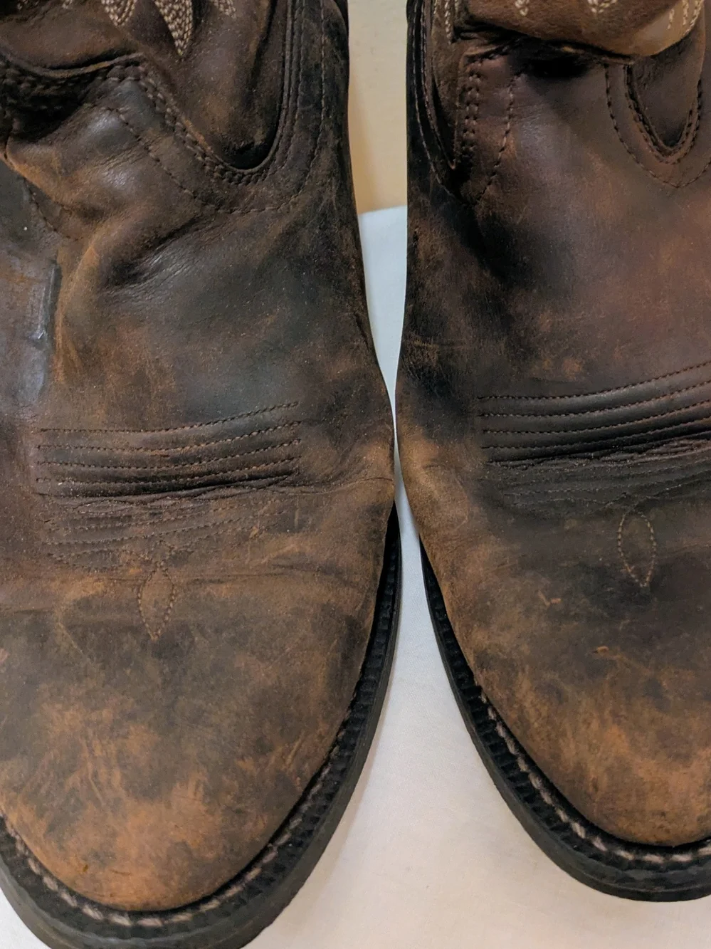 Ariat Heritage R Toe Western Distressed Brown Boots Sz 11D Style 0002204 (34725)